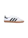 Adidas Originals Adidas Men's White Core Black Gold Me Sambae Suede And Leather Low-top Trainers In White