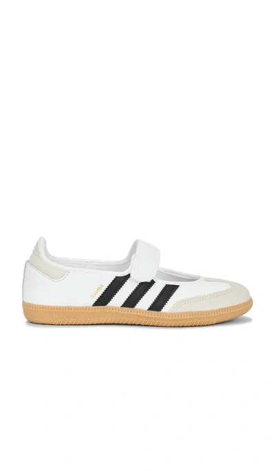 Adidas Originals Samba Mary Jane Ballet Flats In White