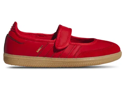 Pre-owned Adidas Originals Samba Jane Gum Sneakers In Red/gold In Multi