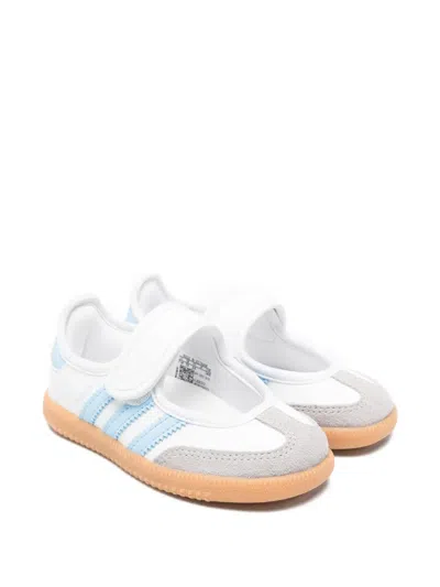 Adidas Originals Kids' Samba Jane I Touch-strap Sneakers In White