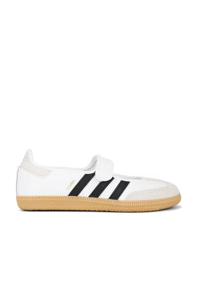 Adidas Originals Samba Mary Jane Ballet Flats In White