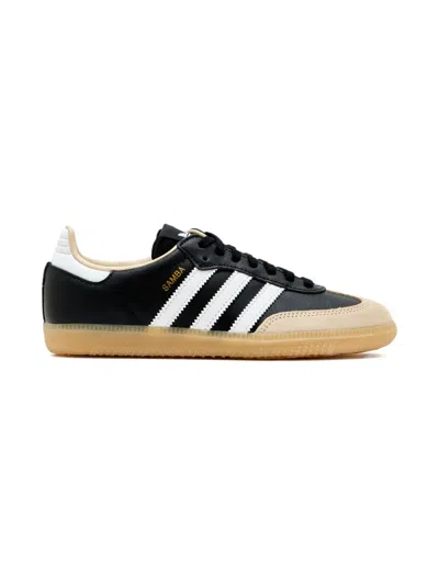 Adidas Originals Kids' Samba Lace-up Leather Sneakers In Black