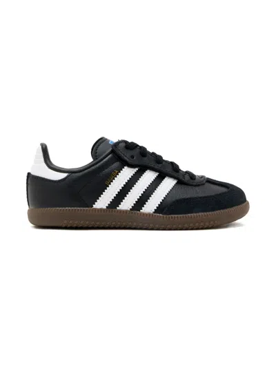 Adidas Originals Babies' Samba Leather Low-top Sneakers In Black