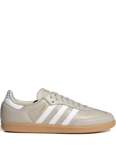 Adidas Originals Samba Leather Sneakers In Neutral