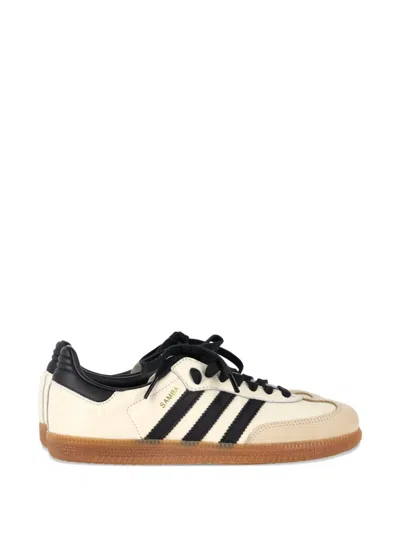 Pre-owned Adidas Originals Samba Leather Sneakers In Neutral