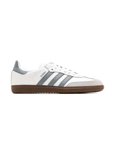 Adidas Originals Kids' Samba Leather Sneakers In White