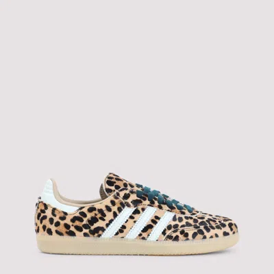 Adidas Originals Handball Spezial Leopard-print Leather Sneakers In Animal Print