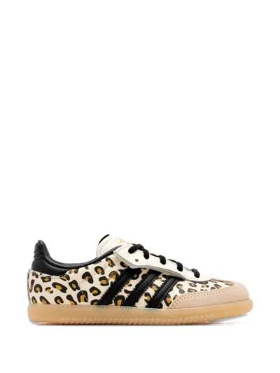 Adidas Originals Babies' Samba Leopard-print Sneakers In Neutral