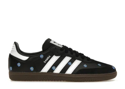 Pre-owned Adidas Originals Samba Light Blue Floral (women's) Sneakers In Corein Black/core Black/footwear White