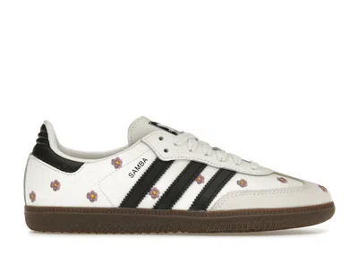 Pre-owned Adidas Originals Samba Light Purple Floral (women's) Sneakers In Cloudin White/cloud White/core Black In Multi