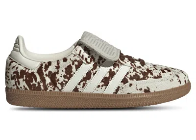 Pre-owned Adidas Originals Samba Lt Cow Print Brown White (women's) Sneakers In Off White/lucid Pink/gum Four