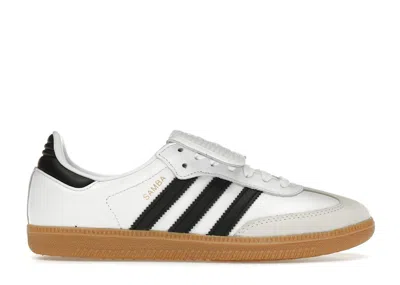Pre-owned Adidas Originals Samba Lt Gum (women's) Sneakers In Cloud White/core Black/gold Metallic