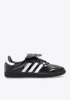 Adidas Originals Samba Lt Leather-trimmed Patent-leather Sneakers In Black