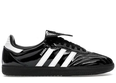 Pre-owned Adidas Originals Samba Lt Patent Leather (women's) Sneakers In Core Black/white