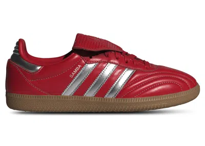 Pre-owned Adidas Originals Samba Lt Silver (women's) Sneakers In Better Scarelet Red/silver Metallic/gum