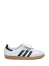 Adidas Originals Adidas Men's White Core Black Gold Me Sambae Suede And Leather Low-top Trainers In White