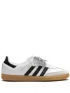 Adidas Originals Samba Lt Leather Low-top Sneakers In Ftwwht/cblack/goldmt