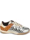 Adidas Originals Samba Metallic Crocodile-effect Sneakers In Silver