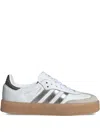 Adidas Originals Samba Metallic-stripe Sneakers In White