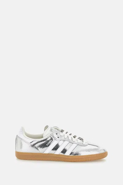 Adidas Originals Metallic Silver Samba Sneakers In Multi