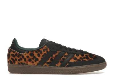 Pre-owned Adidas Originals Samba Og Black Green Leopard (women's) Sneakers In Core Black/collegiate Green/cream White