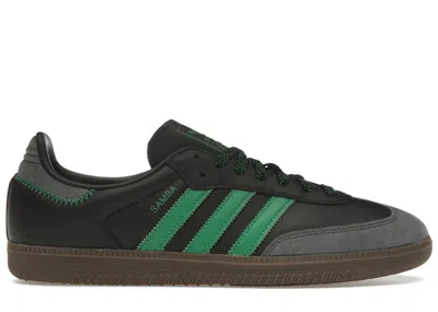 Pre-owned Adidas Originals Samba Og Black (women's) Sneakers In Core Black/green/grey Six In Multi