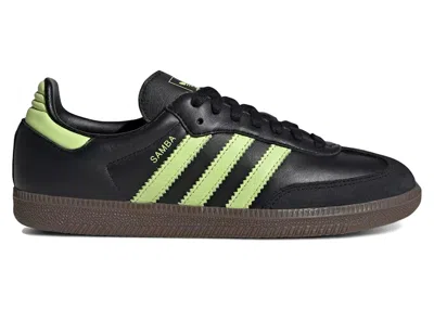 Pre-owned Adidas Originals Samba Og Black (women's) Sneakers In Core Black/pulse Lime/gum