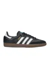 Adidas Originals Low-top Rubber Sole Sneakers With Contrast Stripes In Black