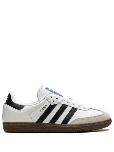 Adidas Originals Womens Silver Metallic Black Gu Samba Og Logo-print Metallic-leather Low-top Trainers Eur 36 / 3 Uk In White