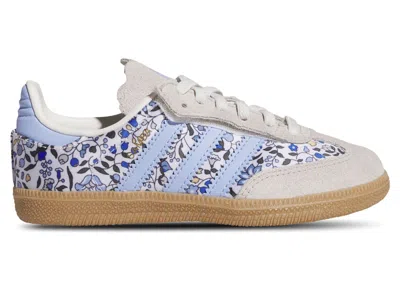 Pre-owned Adidas Originals Samba Og Comfort Closure Liberty London Floral Sneakers In Blue/off White/gum