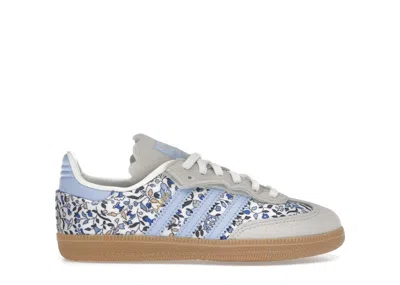 Pre-owned Adidas Originals Samba Og Comfort Closure Liberty London Floral Sneakers In Blue/off White/gum In Multi