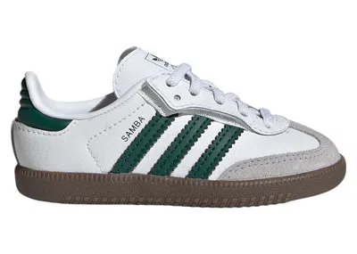 Pre-owned Adidas Originals Samba Og Comfort Closure White Sneakers In Cloud White/collegiate Green/gum In Multi
