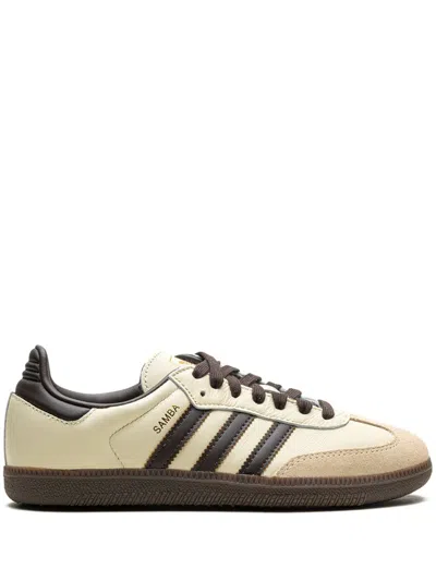 Adidas Originals Samba Og "cream White/dark Brown" Sneakers In Neutrals
