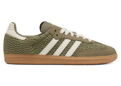 Pre-owned Adidas Originals Samba Og Crochet Pack (women's) Sneakers In Orbit Green/cream White/gum