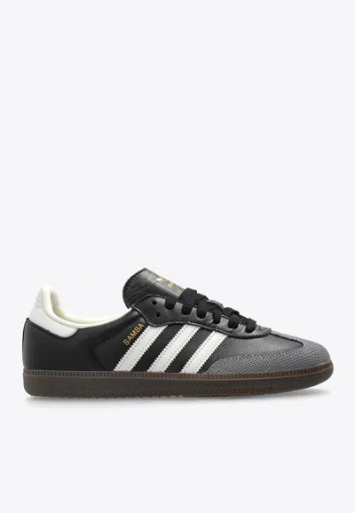 Adidas Originals Samba Og Leather Low-top Sneakers In Black