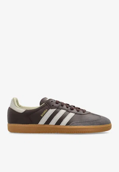 Adidas Originals Samba Og Leather Low-top Sneakers In Brown