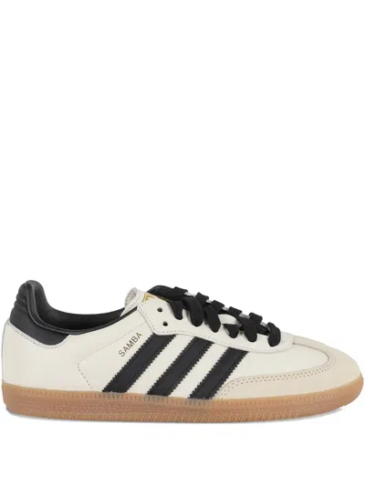 Adidas Originals Samba Og Leather Sneakers In Neutral