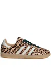 Adidas Originals Golden Goose Golden Goose Ball Star White Nappa Sneakers With Black Star In Animal Print