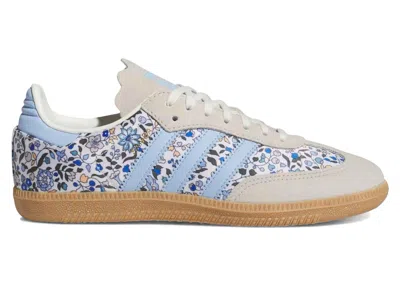 Pre-owned Adidas Originals Samba Og Liberty London Floral Sneakers In Blue/off White/gum In Multi