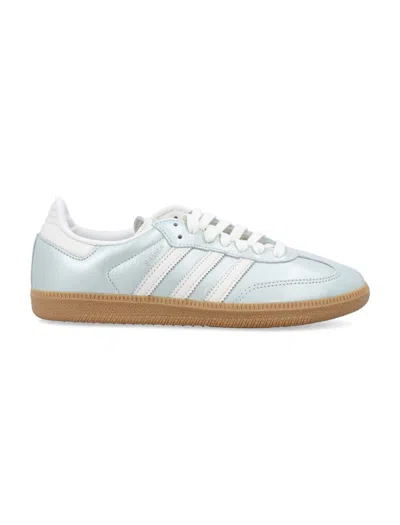 Adidas Originals Blue & White Samba Og Sneakers In Green