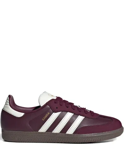 Adidas Originals Samba Og "maroon Off White Gum" Sneakers In Red