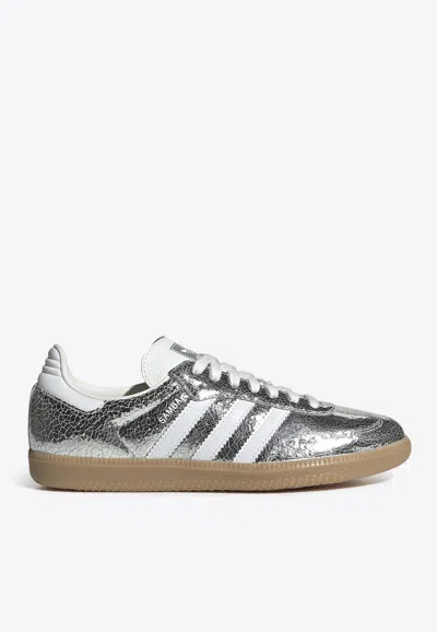 ADIDAS ORIGINALS SAMBA OG METALLIC LOW-TOP SNEAKERS