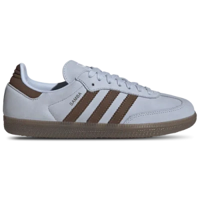 Adidas Originals Samba Og Lightblue Leather Rubber Sneakers In Animal Print