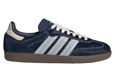 Pre-owned Adidas Originals Samba Og Pony Hair (women's) Sneakers In Night Indigo/clear Sky/tactile Blue
