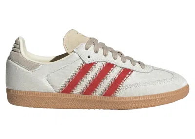 Pre-owned Adidas Originals Samba Og Pony Hair (women's) Sneakers In Wonder Beige/cream White/better Scarelet Red