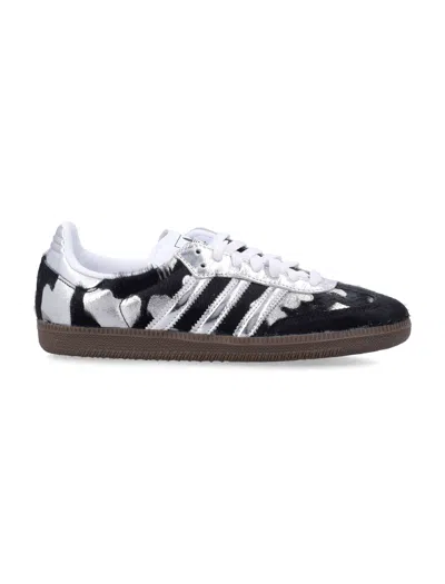 Adidas Originals Samba Og Premium Leather Low-top Sneakers For Women In Black