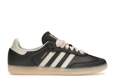 Pre-owned Adidas Originals Samba Og Ribbon Laces (women's) Sneakers In Black/beige/pink In Multi