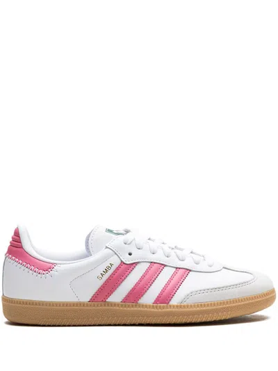 Adidas Originals Samba Og "rose Tone" Sneakers In White/rose Tone/collegiate Green