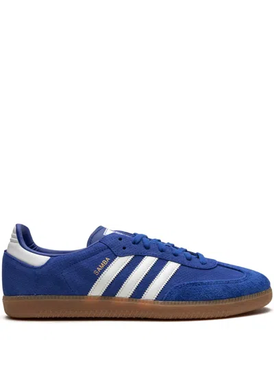 Adidas Originals Gazelle Indoor Leather-trimmed Suede Sneakers In Blue