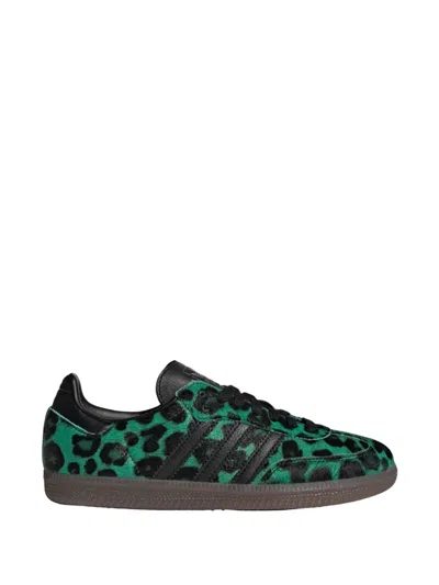Adidas Originals Samba Og Leopard-print Sneakers In Green
